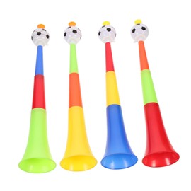 ifundom 4pcs props horn generator trumpet small telescopic child plastic Toy mini air horn fan football