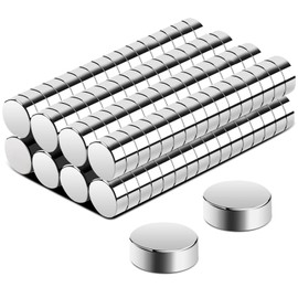 Aenienoe Pack of 130 Magnets Small 8 x 3 mm Magnets Strong Neodymium Magnets Mini Round for Magnetic Board Notice Board Fridge Whiteboard Craft Photos Strong Magnets