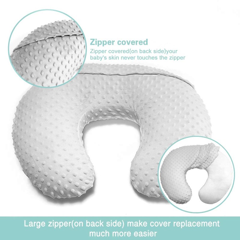 Owlowla Minky Nursing Pillow Cover, Breastfeeding Pillow Slipcover Fits Nursing