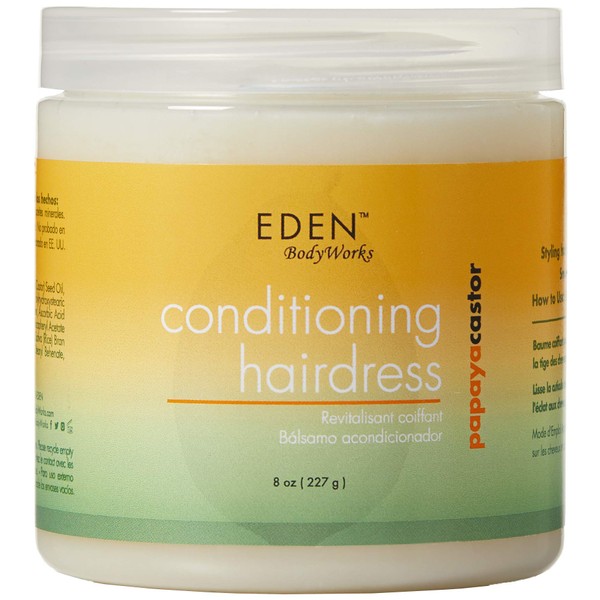 EDEN BodyWorks Papaya Castor Conditioning Hairdress, 8 oz, Reduce Frizz, Nourish Hair & Scalp, Light Hold