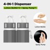 4 in 1 Travel Dispenser Bottle, TSA Approved Refillable Shampoo