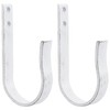 Mayrhyme White Wood Grain Curtain Holdbacks,Solid Aluminum Wall Mounted Curtain