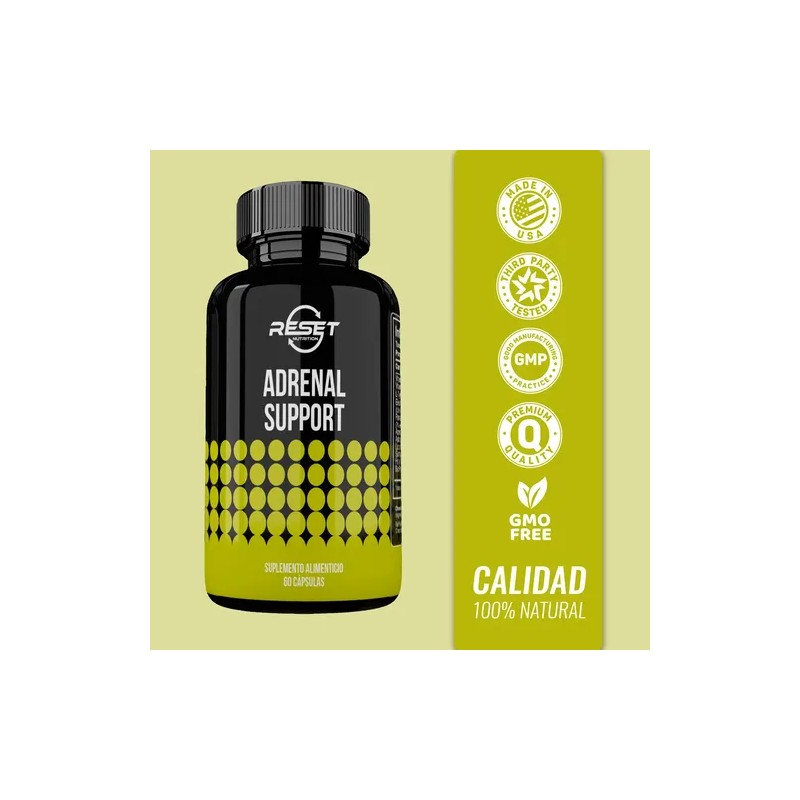 Reset Nutrition Adrenal Support Suprarrenal Energía Cáps Sabor