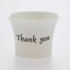 Red Poppies Bone China Tea Light Holder - Thank You