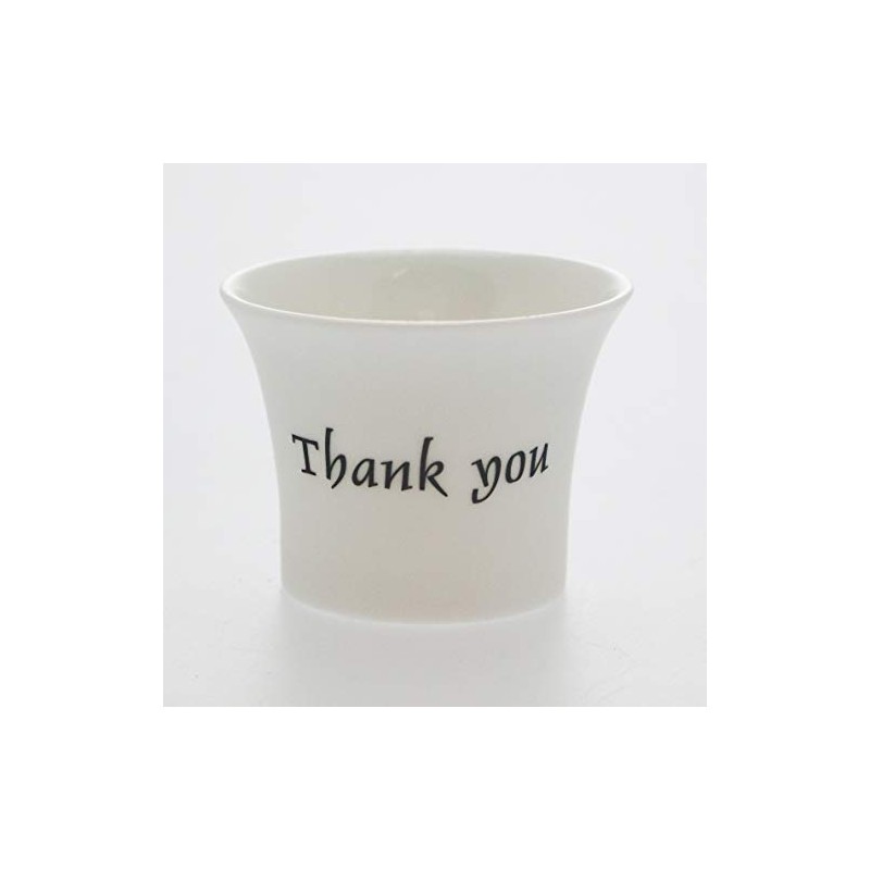 Red Poppies Bone China Tea Light Holder - Thank You