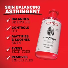 Astringente Thayers Witch Hazel con fórmula de aloe vera, 12 onza