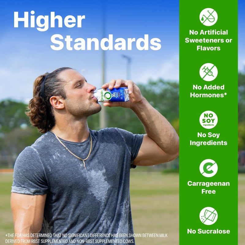 Orgain 30g High Protein Shake, Dairy Isolate Milk Protein, Chocolate