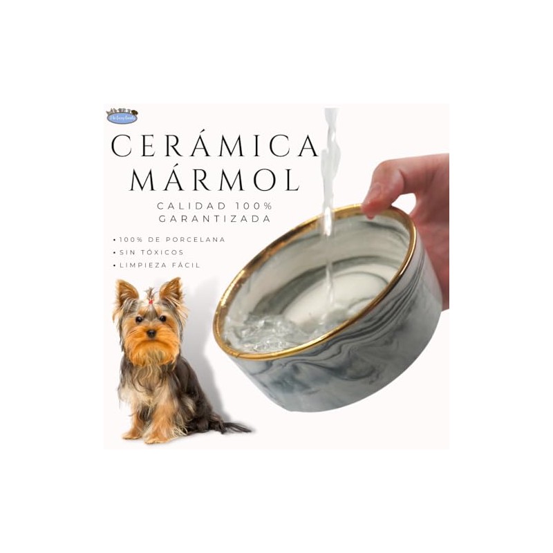 Paquete de 2 Platos para Perro y Gato de Cerámica
