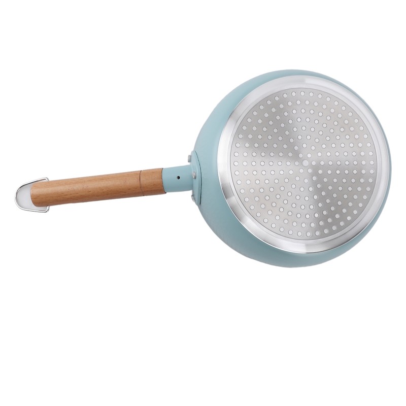 Wooden Handle Milk Pot Aluminum Alloy Multifunctional Flat Bottomed Noodle