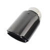 Carbon Tailpipe Exhaust Trim 100 mm Round Black Stainless Steel