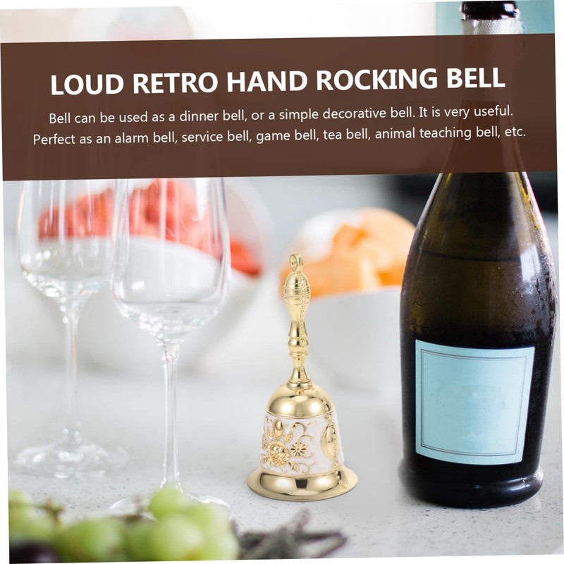 MAGICLULU Retro Hand Bell for Restaurant Service Pet Training and