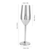 200ml Goblet Stainless Steel Champagne Glass Drinking Cup for Bar/Party/Banquet/PicnicGlossy