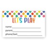 KONKAVA 50 Multicolor Play Date Cards, 3.5" x 2"