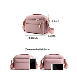 Small Crossbody Cell Phone Purse for Women Girls Waterproof Shoulder Bag Mini Messenger Bag Light Purple