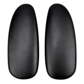 Arm Pads Caps Replacement for Humscale Liberty Office Chair, for Fixed and Height Adjustable Arm, Black Vinyl (1-Pair). (for Fixed Arm.)