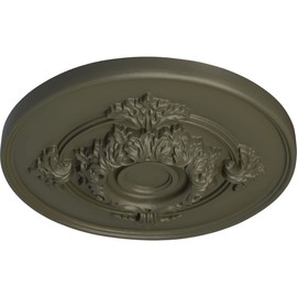 13 3/4"OD x 1"P Monique Ceiling Medallion (Fits Canopies up to 3 3/4"), Hand-Painted Witch Hazel