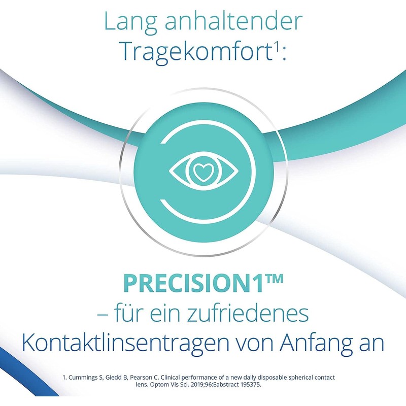 PRECISION1 Daily Lenses, Soft, Pack of 90, BC 8.3 mm,