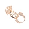 chelseachicNYC Adjustable Floral 3 Part Knuckle Statement Ring (Gold)