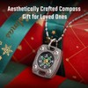 Mecarmy Pocket Keychain Compass, Hiking Survival Compass, Mini Compass Pendant