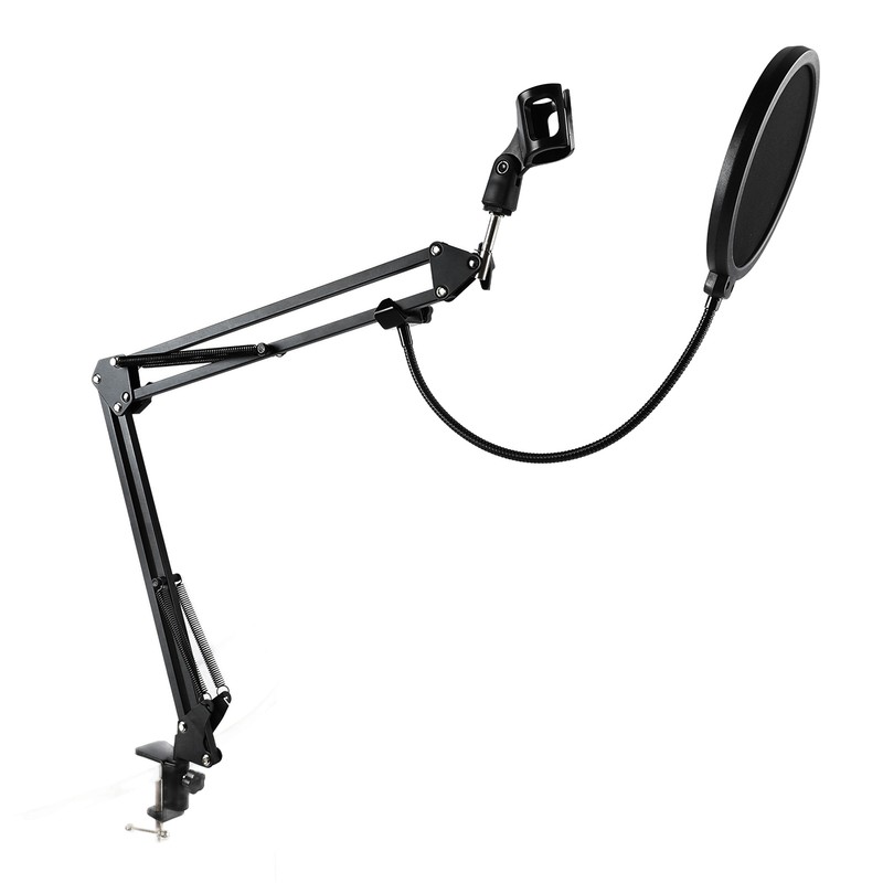 Boom Arm Microphone Adjustable Suspension Boom Rotatable Scissor Microphone Arm