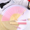 2 Pieces Folding Fan with Fringe Silk Hand Held Fan