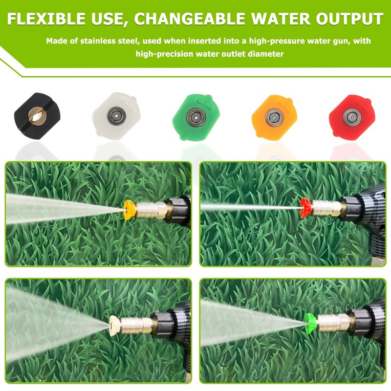 EPLZON Pressure Washer multiple degrees Nozzles Tips Set with 1/4