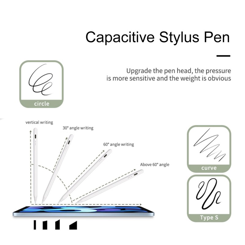 Bluetooth Stylus Pencil for IOS Tablet Tilt Pressure Touch Screen