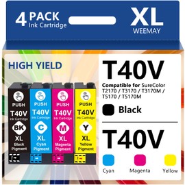 Weemay T40V T40W Ink Cartridge Compatible for SureColor T2170 Ink Cartridge