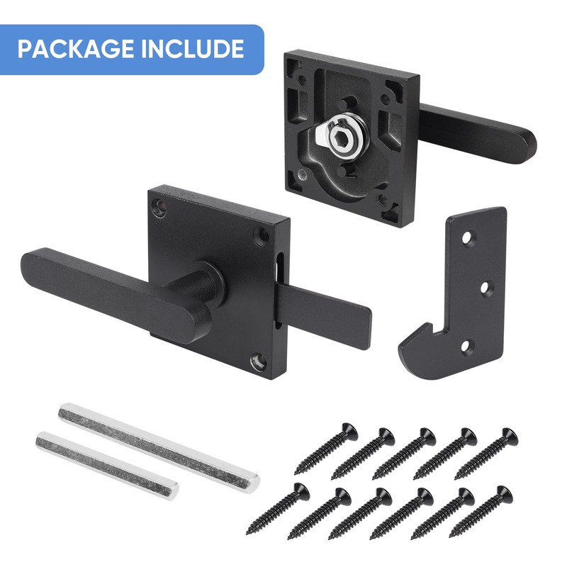 Gate Latch, BARNSMITH Heavy Duty Double Side Gate Latches, Matte