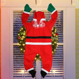 Christmas Hanging Santa Claus, 5.5ft Hanging Santa Claus Large Hanging Christmas Santa Claus Climbing Santa Claus Decoration for Outdoor Yard Indoor Home Decor Xmas Ornament