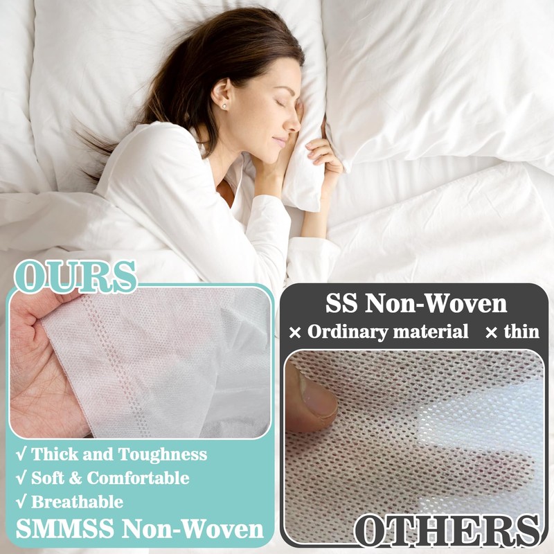 Disposable Bed Sheets for Travel - 4PCS Portable Travel Bedding