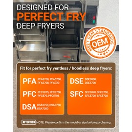 Replacement for Perfect Fry Filter 83543, 2FK001 2-Stage Air Filter Fit for Ventless/Hoodless Commercial Perfect Fry Deep Fryers Includes 2FR00801 Hepa and 2FV803 83544 Carbon Air Cartridge Set