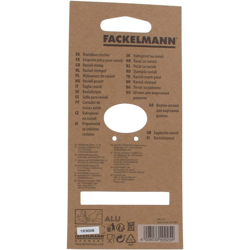 Fackelmann 40925 Ravioli Cookie Cutter Round 3.5 cm