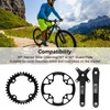 Bike Crankset, 36T Narrow Wide Chainring Low Noise 104 BCD