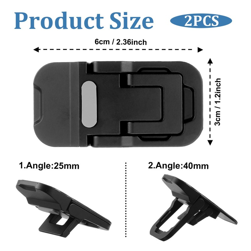 Bewudy 2 Pcs Portable Keyboard Stand, Dual Tilt Angle Adjustment,