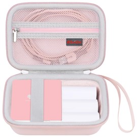 Elonbo Carrying Case for Phomemo M02 Label Maker, Pocket Printer Mini Sticker Printer Bluetooth Inkless Thermal Photo Printer Travel Bag, Label Printer Storage Holder, Mesh Pocket Fits Label Paper