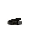 s.Oliver Genuine Leather Belt, 9999 Black