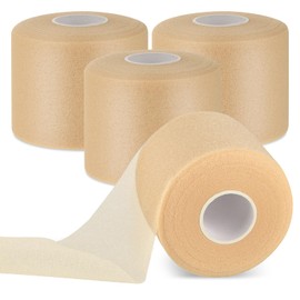 4 Rolls Foam Tape, Pre Wrap Tape, Foam Sports Tape, Baseball Wrist Band, Athletic Ankle Band, Pre Wrap Headbands, Breathable Pre Wrap Tape Tape Roll for Wrist Knots