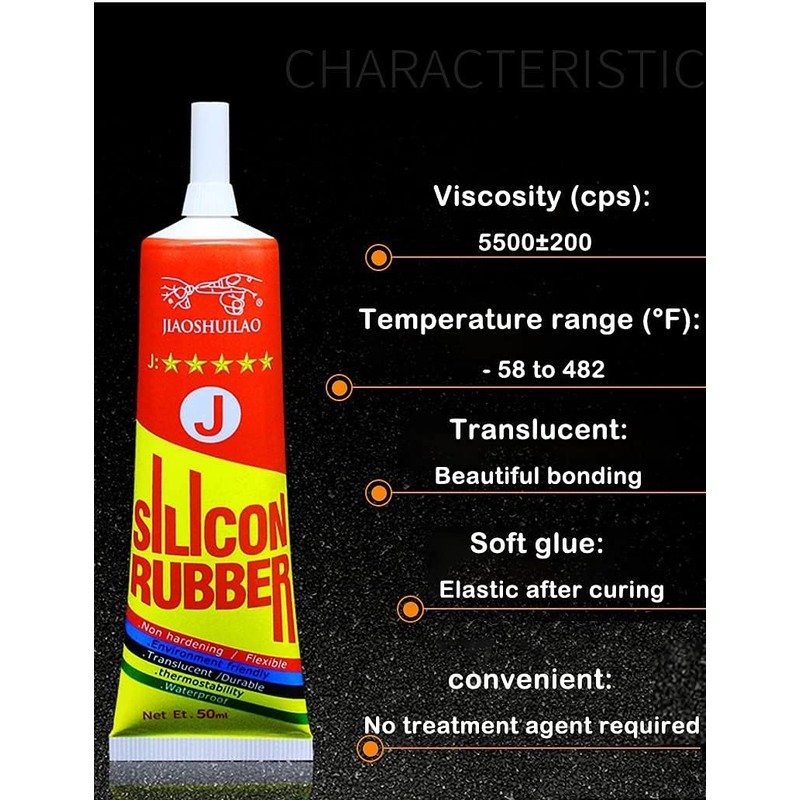 Silicone Glue,Clear Silicone Adhesive for Silicone Rubber Waterproof,Instant,Heat Resisting,Liquid Silicone