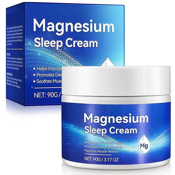 Magnesium Cream for Sleep, for Restless Legs Syndrome Relief, with