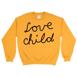 Love Child Diana Ross Supremes Gold Crewneck Sweatshirt (Large, Gold)