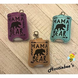 Mama Bear Hand Sanitizer Holder Key Fob
