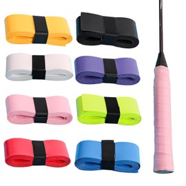 8 Pcs Badminton Racket Grip Tape, Badminton Racket Grip Tape, Super Breathable Perforated Grips, PU Racquet Rackets Overgrip Anti Slip Perforated Super Absorbent Grips for Tennis Rackets (8 Colors)