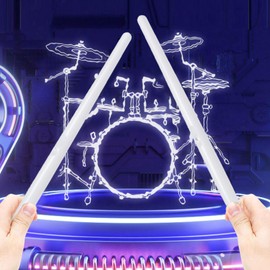 Electronic Drum Set, Virtual Air Drum, Portable 3D Motion Pocket Drum, Virtual Reality Air Drumsticks, Play Drum Anywhere Anytime, for Beginners