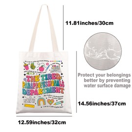 JNIAP Paraprofessional Tote Bag Paraprofessional Gifts Teacher Aide Gift Para Squad Gift Paraprofessional Shoulder Bag (The Tired tb)