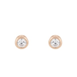 s.Oliver Stud earrings Women Ear jewelry, with Zirconia synth., 6 cm, Rosé, Comes in jewelry gift box, 9933549