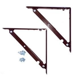 Tanner Folding Metal Shelf Brackets, Set of 2