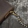 LUUFAN Mens Leather Long Bifold Wallet with Chain, Biker Wallet
