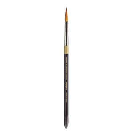 KINGART Premium Original Gold 9000A-10 Round Series Artist Brush, Golden Taklon Synthetic Hair, Short Acrylic Handle, for Acrylic, Watercolor, Oil and Gouache Painting, Size 10
