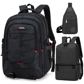 SAIA TIAN Laptop Backpack,Business Travel Anti Theft Slim Durable Laptops Backpack,Water Resistant College Computer Bag (Camouflage black)